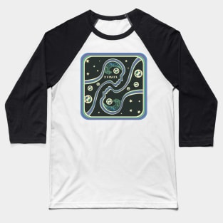 Pisces Zodiac 70z style art Baseball T-Shirt